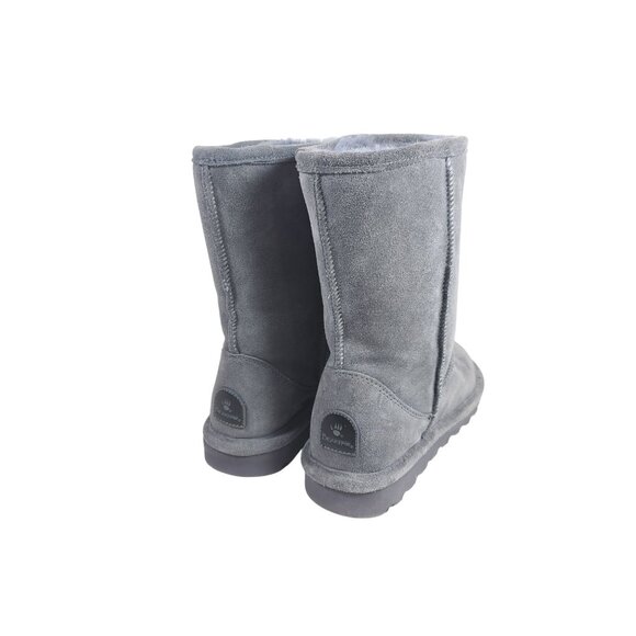 Bearpaw Shearling Boots Women's Size 8 Gray Suede Leather - Picture 3 of 10